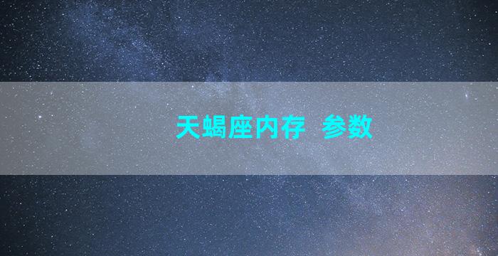 天蝎座内存  参数